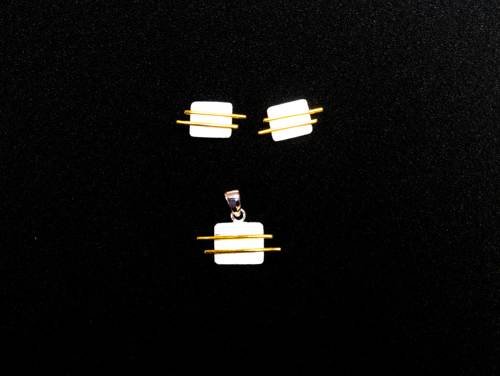 Rechteck teilvergoldet