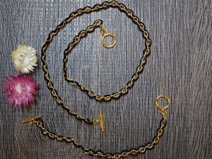 Collier schwarz - gold