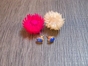 Lapis Lazuli Ohrringe vergoldet