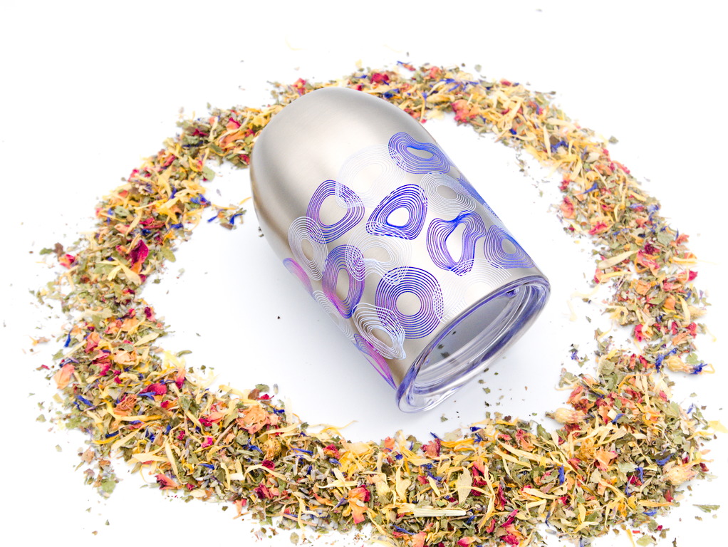 Thermobecher aus recyceltem Edelstahl - silber