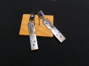 Lapis Lazuli Ohrringe teilvergoldet