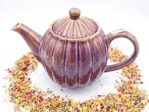 Steingut geriffelt violett 1,1 Liter