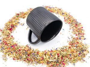 Tasse geriffelt schwarz