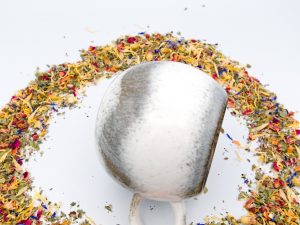 Tasse Kugelform creme - grau