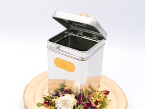 Dose Edelstahl mit Griff 100g