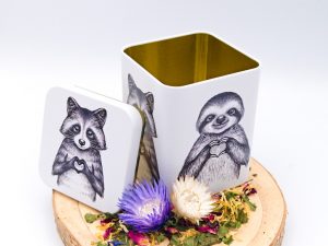 Dose Waschbär und Faultier 100g