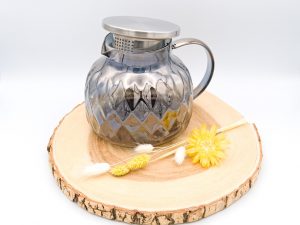 Glas Karaffe grau 1 Liter