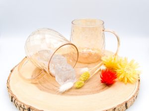Glas Tasse goldgelb