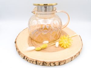 Glas Karaffe gelbgold 1 Liter