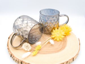 Glas Tasse grau