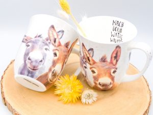 Porzellantasse Maass Eselglück