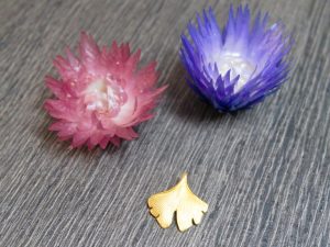 Ginkgoblatt vergoldet